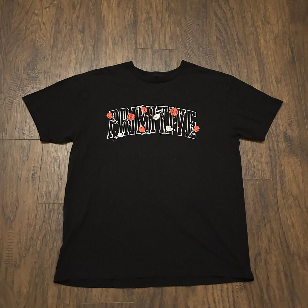 Primitive Skateboarding Collegiate Arch Black T-shirt Tee Size Large